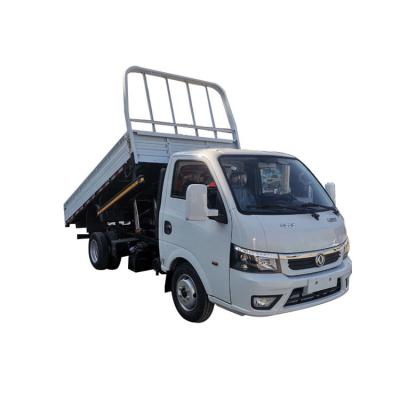 China DONG FENG 4x2 LHD 6 wheels 95hp diesel 3.4m flat bed cargo dump box truck mini transport dumper < 4L for sale