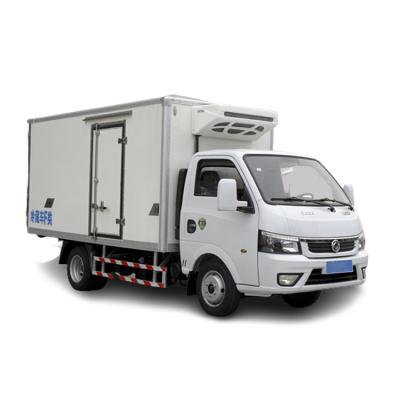 China Cheap dongfeng 18 EURO II IV V VI 4 cylinders 132hp 18m3 diesel storage 1 ton refrigerator van truck for meat vegetable and fruit for sale