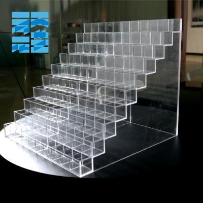 China Mordern Acrylic Counter Showcase Clear Stone Showcase Display Rack for sale