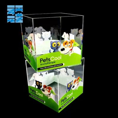 China Clear Show Customized Print 5 Sided Acrylic Box Acrylic Display Box for sale