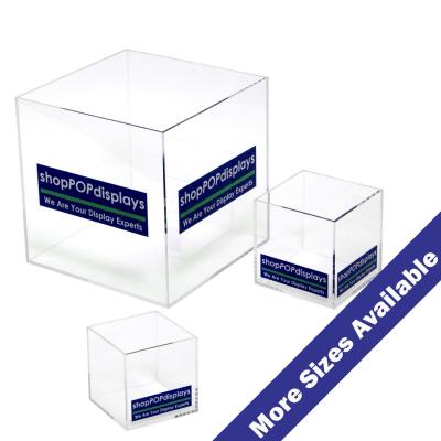 China Mordern Clear Acrylic Box With Graphics Custom Printed 5 Sided Acrylic Box for sale