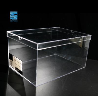 China Mordern Custom Clear Acrylic Shoe Box Clear Sneaker Box for sale