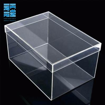 China Wholesale Cheap Clear Acrylic Sneaker Display Box Clear Acrylic Sneaker Shoe Box for sale