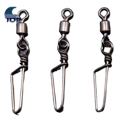 China Carbon Steel TOPIND Brass Fishing Swivels Rolling Swivel With Coastlock Snap for sale