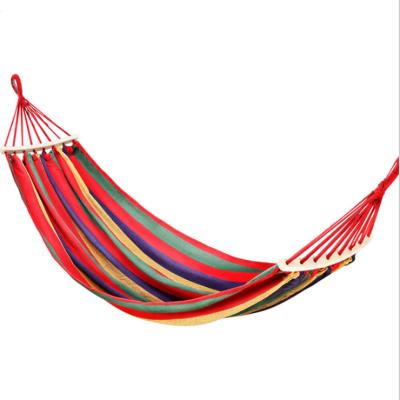 China TOPIND Striple Adult Canvas Cotton Hammock Swing Chair Hammock Portable Camping Hammock For Outdoor Use for sale