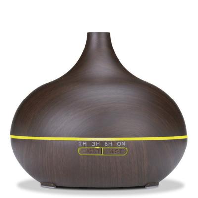 China New Arrival AC220V 500ml Electric Household Aromatherapy Air Humidifier Premium Adjustable Wood Grain Essential Oil Diffuser for sale