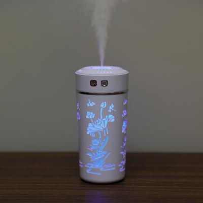 China Household Flower Humidifier H2o Jet Mist Humidifier Car Aroma Essential Oil Diffuser Car USB Air Aroma Humidifiers Dual Humidifiers for sale