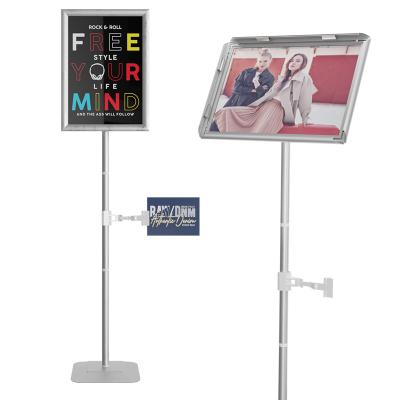 China CYDISPLAY Instant Adjustable Frame A3 Ribbon Poster Display Stand Pedestal Poster Sign Holder For Menu Rack Sidewalk Stand for sale