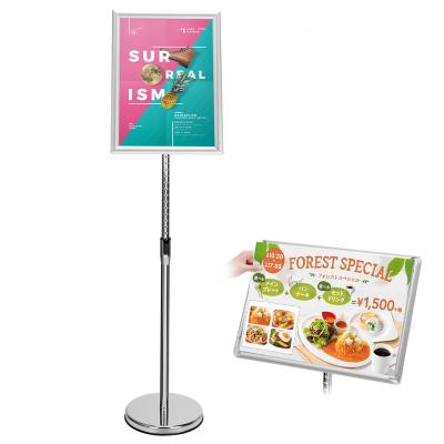 China Instant Aluminum Retractable Frame Pedestal Frame Heavy Duty Poster Frame CYDISPLAY A4 Poster Stand For Promotional for sale