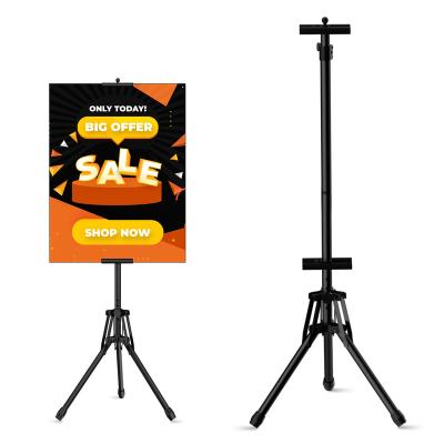 China With CYDISPLAY Adjustable Tripod Tripod Poster Stand Poster Retractable Display Pedestal Sign Holders for Promotional and Advertising for sale