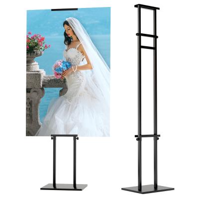 China CYDISPLAY Poster Stand A4 Double Sided Poster Double Sided Floor Standing Sign Holder Poster Stand For KT Board for sale