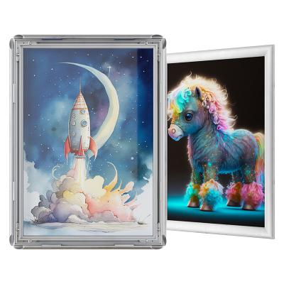 China CYDISPLAY 20mm Durable Vertical Snap A0 Frame Front Loading Front Loading Poster Frames For Advertising And Promotional Aluminum for sale