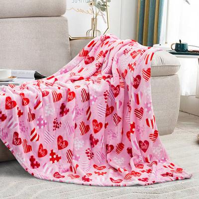 China PORTABLE Custom Print Flannel Fleece Throw Blanket Anti-Pilling Large Throw Blanket for sale