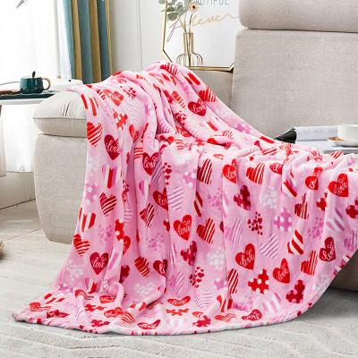 China Anti-Static High Quality Washable Sensory Flannel Throw Blankets Super Soft Printed Throw Blanket for sale