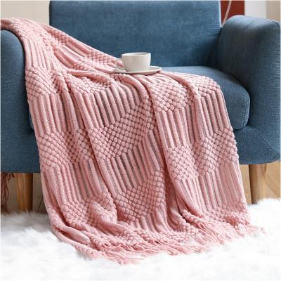 China High Quality Anti Static And Luxury Designer Knitted Blanket Good Price Multi Colors for sale