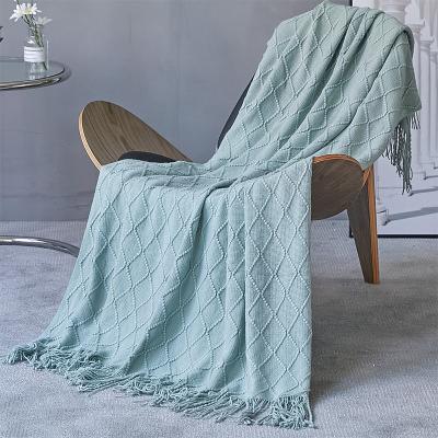 China 2022 Wholesale High Quality Modern Knitted Anti-Static Soft Knitted Blanket Throw Blanket for sale