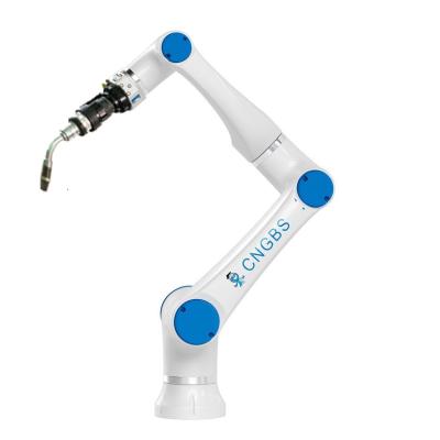 China 6 brazo del robot de soldadura de Cobot de la carga útil de AXIS CNGBS 3kg con la máquina de la soldadura al arco del Tig MiG en venta