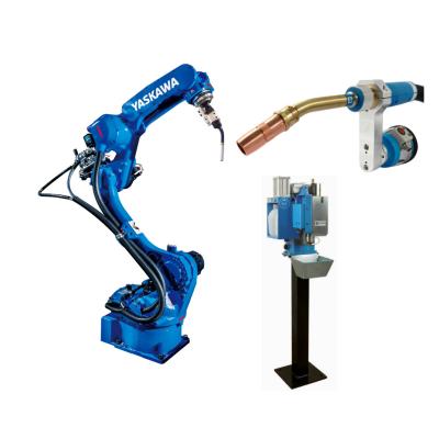 Chine YRC1000 contrôleur contrôlé 6 bras de robot de soudage à axe Yaskawa AR1440 avec pistolet de soudage TBI et station de nettoyage pour le montage murale et le soudage de précision à vendre