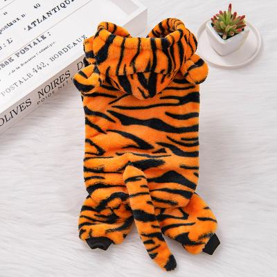 China Hot Viable Amazon Sale Dog Clothes Tiger Four Legs Autumn And Winter Clothes Teddy Cat Corgi Dog Puppy Pet Winter Clos Small for sale