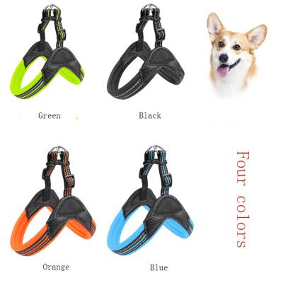 China OCCASIONAL Leather One Piece Breathable Dog Leash Boot Harness Set and Outdoor Safety Pet Supplies for sale