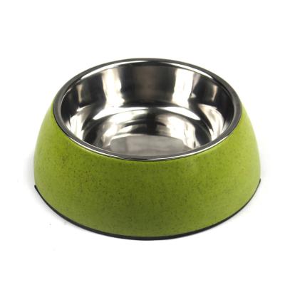 China 2021 New Style Fashion Stainless Steel Modern Pet Stocked Cat Water Food Dog Bowls In Round Shape for sale