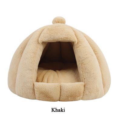 China Hotsale Breathable Small Dogs Houses Partially Enclosed Plush Rabbit Yurt Warm Autumn And Winter Cat Home Pet Supplies for sale