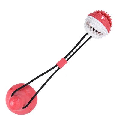 China Viable Interactive Squeaky Stick Silicon Rubber Suction Cup Spring Rope Spring Rope Tug Dog Toy Pet Dogs Outdoor Toys For Teeth Cleaning for sale