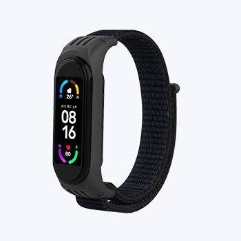 China Wearing Accessories Classic Tour Smart Watch Sports Band Replacement Nylon Jumping Single Watch Straps For Xiaomi Band 5 6 MI Band for sale