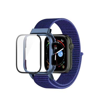 China Apparel Accessories Wristband sololoop braided sport nylon elastic straps connector matching band adapter with holes correa for apple watch 40mm for sale