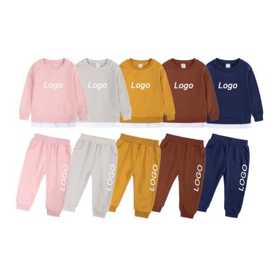 China Custom Made Casual Children's Tales Clothing Sets Solid Baby Clothes Girls Toddler Girl Winter Clothes Set for sale