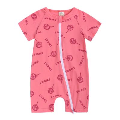 China Spandex Babies Boy Cotton Unisex Baby Romper/Cotton Baby Clothing Wholesale Newborn Summer Short Sleeve Clothing for sale