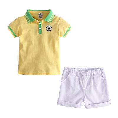 China Boutique Kids Clothing Little Boys Summer Casual Clothing Sets Short Shirt + Sleeve Boys Shorts for sale