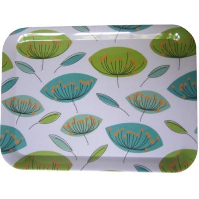 China Freshness Preservation Wholesale Custom Design New Rolling Melamine Plastic Food Serving Trays for sale