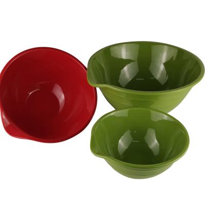 China Sustainable Kitchen Cooking Tool Rainbow Nested Plastic Measuring Bowl Set for sale