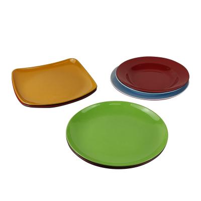 China Sustainable New Design Melamine Tableware Camping Dinnerware Set Tray for sale