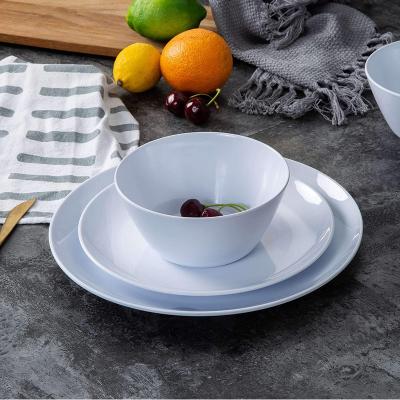 China Viable Floral Decal Melamine Dinnerware Set Shiny Cookware for sale