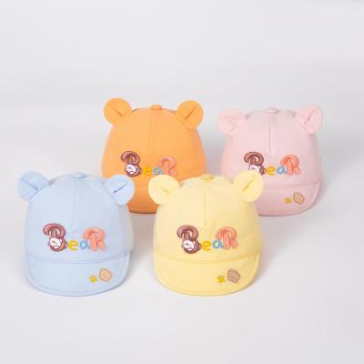 China 2022 COMMON 0-1 years baby bear embroidery bear trucker hat para and hat ninos de gorras sports hat for toddler topi fashionable anak ny for sale