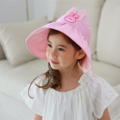 China 2021 Cool Kids Outdoor Eco-Friendly UV Protection Bucket Hat For Girls Kids Custom Wholesale Summer UPF 50 Sun Buket Fisherman Hat Beach Hat for sale