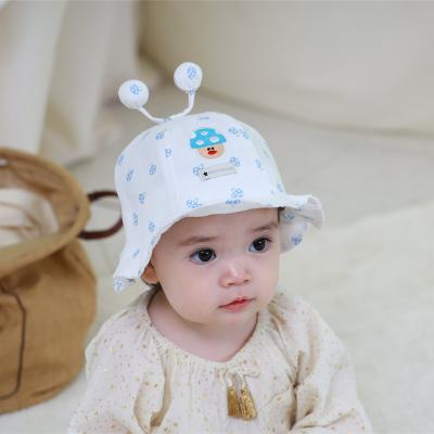 China Free sample 100% cotton quality baby boy bucket hat picture 4-15 months boy wholesale short brim buket hat picture baby and hat kidshats for sale