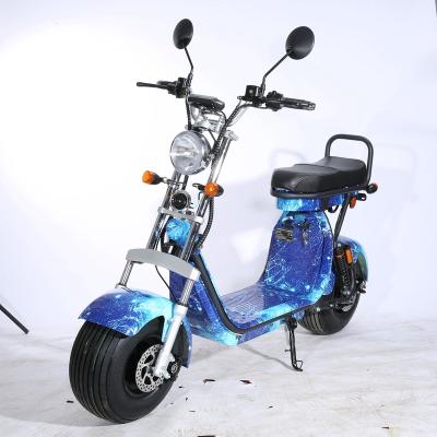 China 2021 unisex newest two seats 2 wheel fat tire long range citycoco electric scooter with removable three battery for sale