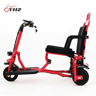 China 36v300w/48v350w 3 Wheel Portable Collapsible Folding Electric Mobility Scooter For Sale for sale