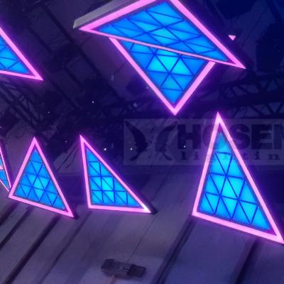 China Hotel popular led triangle matrix light dmx winch led kinetic triangle effect lights for sale