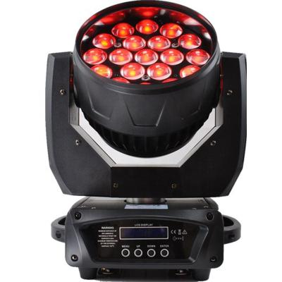 China Sports Stadiums 19pcs 15W Moving Head Beam Light With Zoom Function Moving Head Light RGBW for sale