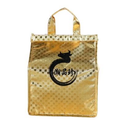 China New Stylish Waterproof Good Quality Photogravure Printing Nonwoven Bag Custom Logo Insulation Cooler Bag for sale