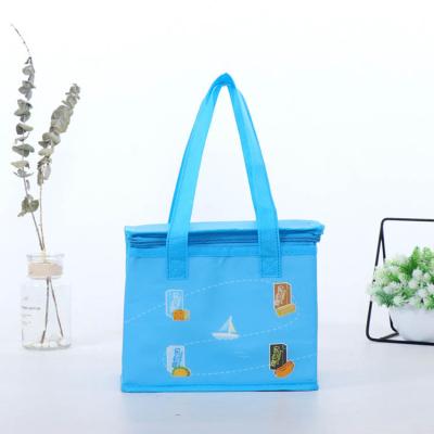 China Latest Promotion Best Pricesx Waterproof Cross Stitching Non Woven Insulation Bag Handled Cooler Bag for sale