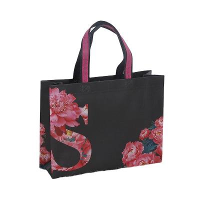 China Custom Logo Handled Nonwoven Fabric Promotional Laminated Gift Carry Shopping Reusable Bags for sale