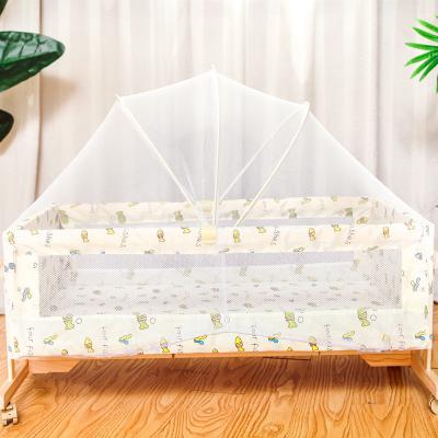 China Mostiquito Net and Wheels Eco-Friendly Japanese Crib Baby Mosquito Net Baby Crib Portable Crib Hutch for sale