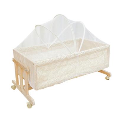 China Mostiquito Net and Wheels Multifunctional Bedside Sleeper Carriage Crib Mosquito Net Baby Cribs with Wheels for sale