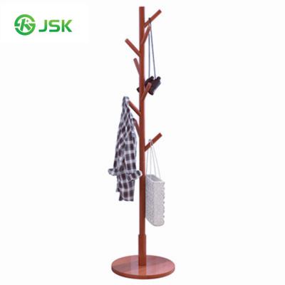 China (Other) 12 Hooks Wooden Adjustable Free Standing Coat Hanger Portable Racks for sale