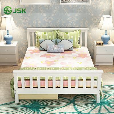 China Modern Cheap Solid Wood Kids And Simple White Kids Children Bed With Drawer for sale